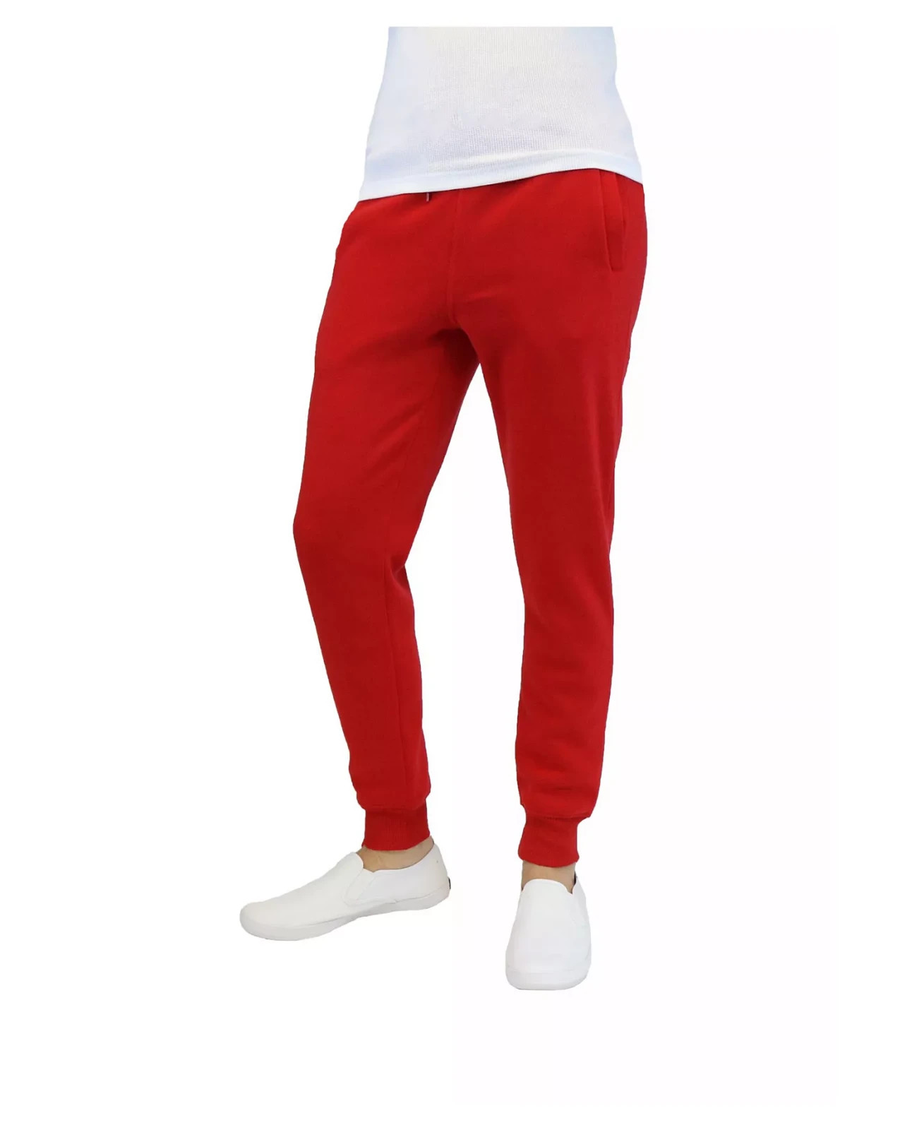 Galaxy by Harvic Mens Slim Fit Jogger Pants in Red Color Size L