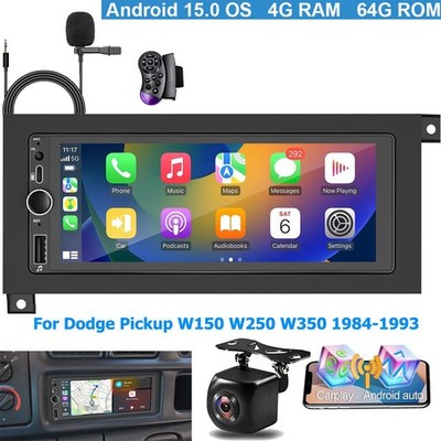 For 1984-1993 Dodge Pickup W150 W250 W350 Android 15 Carplay Car Stereo FM WIFI