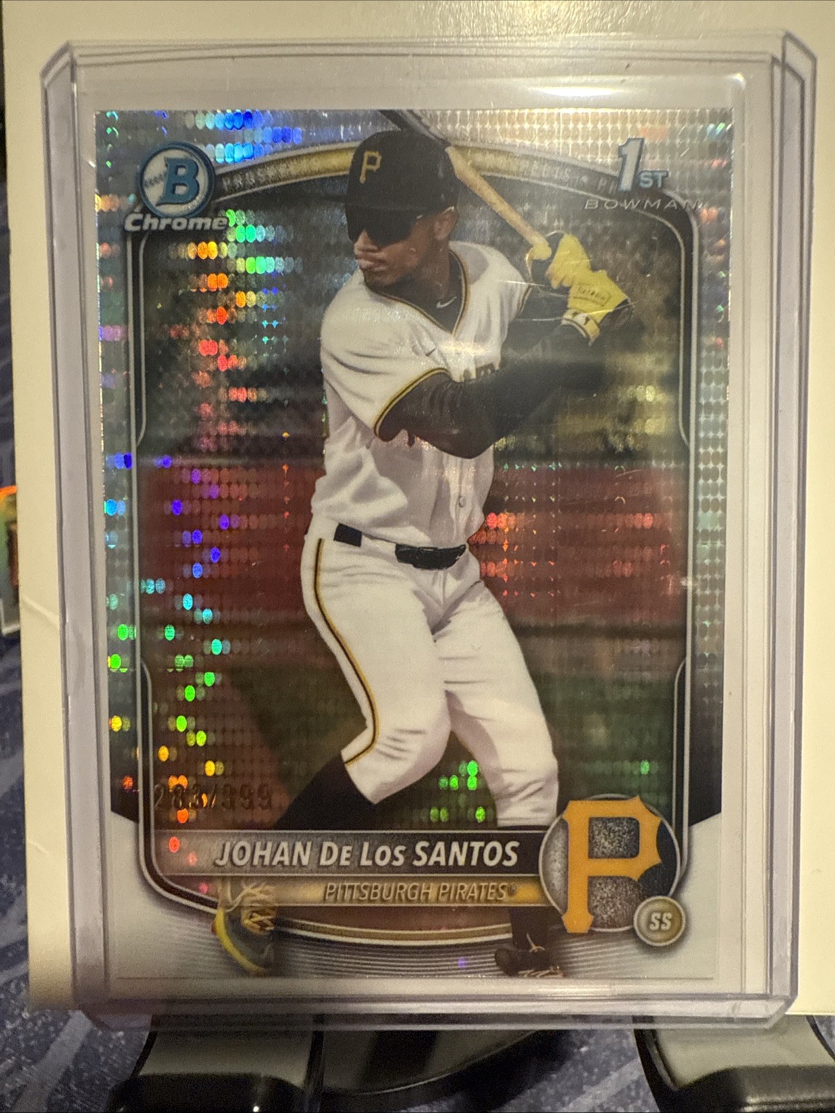 2025 Bowman 1st Chrome Johan De Los Santos Pulsar /399 Pirates