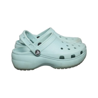 Crocs, Clogs, Größe: 37/38, model: classic platform clog, Blau, Damen #UJv