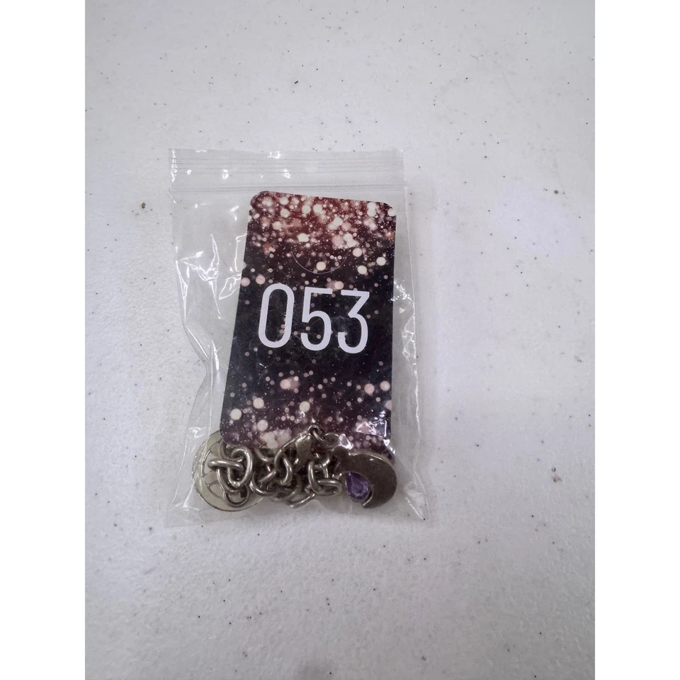 Pulsera Claire's Tono Plata Dije Luna Mariposa Paz Signo Cuentas Azules Boho Foto 4 de 4