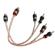 RD RCA Y Splitter Audio Cable Connection, OFC Oxygen Free Copper, Tinned 1F2M