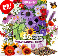 200000+ Wildflower Seeds Mix 16 Varieties Pollinator Garden 4oz Bulk 111.96 per gallon