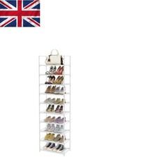 Modern 10-Tier Shoe Organizer - Space-Saving Rack for Entryway and Closet