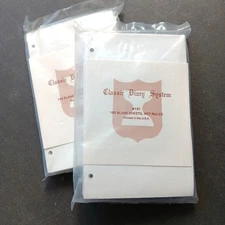 2-pk NOS Vtg Classic Diary System #121 Mini Pocket Notebook Blank Refills 6-hole