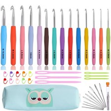 Crochet Hook Set,14 Sizes Crochet Hooks for Arthritic Hands,Crochet Hooks Ergono