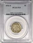 1926-S BUFFALO NICKEL ~ PCGS F15