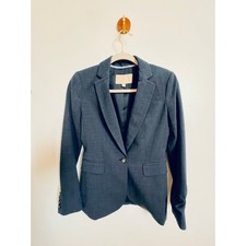 Banana Republic Women  s Wool Blend Blazer Jacket Size 0 Gray One Button