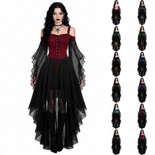 Sfascumop Halloween Costumes for Women Witch Costume Red 03 Large