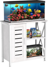 20-29 Gallon Fish Tank Stand, Aquarium Stand with Cabinet Accessories Storage, H
