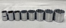 Craftsman USA G Series 12-Pt Shallow 3/8 Socket Set 44331–44338 Consecutive Run