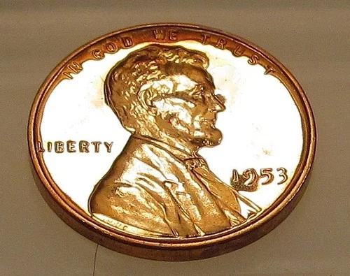 1953  Choice Proof  Lincoln Wheat Cent EYE CANDY Blazing Red Beauty #117 ~ 7