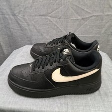 Nike Air Force 1 Low '07 Black Leather 2018 Size 9 Men / A 31