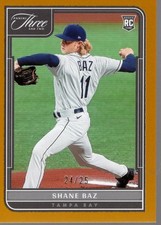 2022 Panini Three and Two Gold #103 Shane Baz /25 - BB