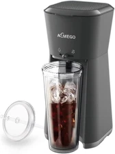 Electric Iced and Hot Tea Maker with 20Oz Traveling Tumbler, Single Coffee Machi