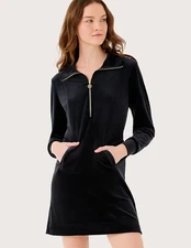 NWT Lilly Pulitzer Eleni Velour Dress in Noir, Choose Size !!