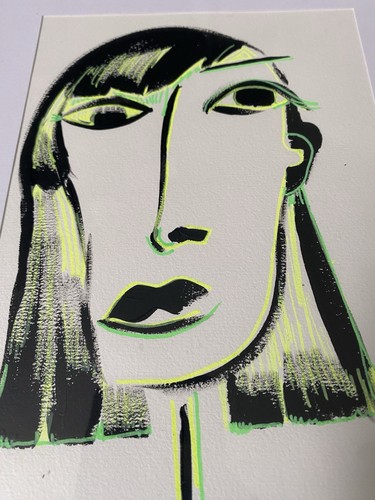 ‘Eleanor’ Contemporary, Illustrative, Modern Original Painting ,framed - Picture 3 of 4