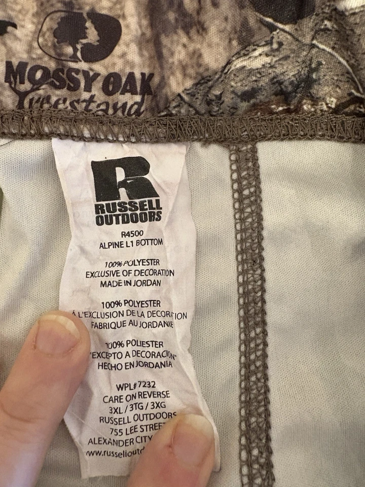 Russell Outdoors APX G2 Camo Base Layer Alpine Hunting Scent Stop Dri-Power - Image 3 of 4