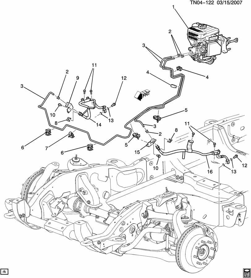 Manguera de freno delantera derecha Hummer Silverado Sierra Yukon ACDelco GM 2007-2013 15921148 Foto 2 de 2