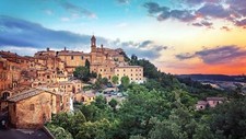 Landscape building old architecture tuscany italy sunset Custom Gaming Mat Desk