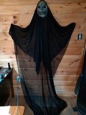 84 Hanging Halloween Decor Skull Black Grey See Pics And Description For Cond.
