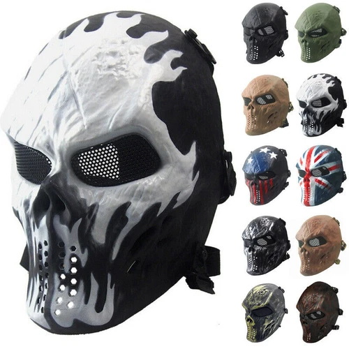 Equipo táctico Airsoft Paintball cara completa combate cráneo juego máscara proteger exterior - Imagen 2 de 30