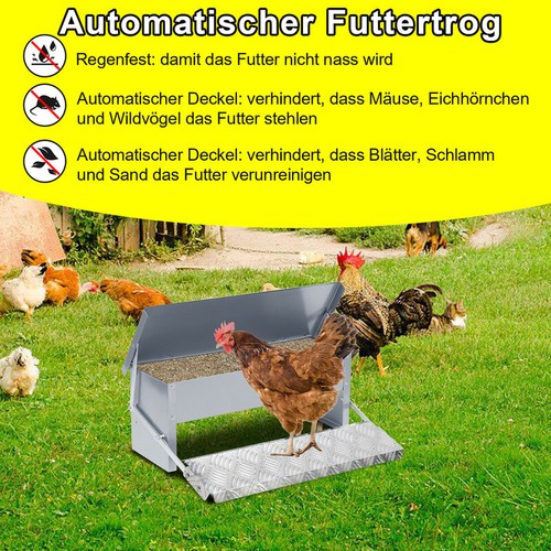 Futterautomat automatischer Futterspender Geflügel Futterhäuschen 5kg - Bild 4 von 8