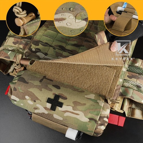 KRYDEX Roll Up IFAK Drop Pouch Med EMT Trauma Pack für Weste Chest Rig MC Camo - Bild 9 von 14