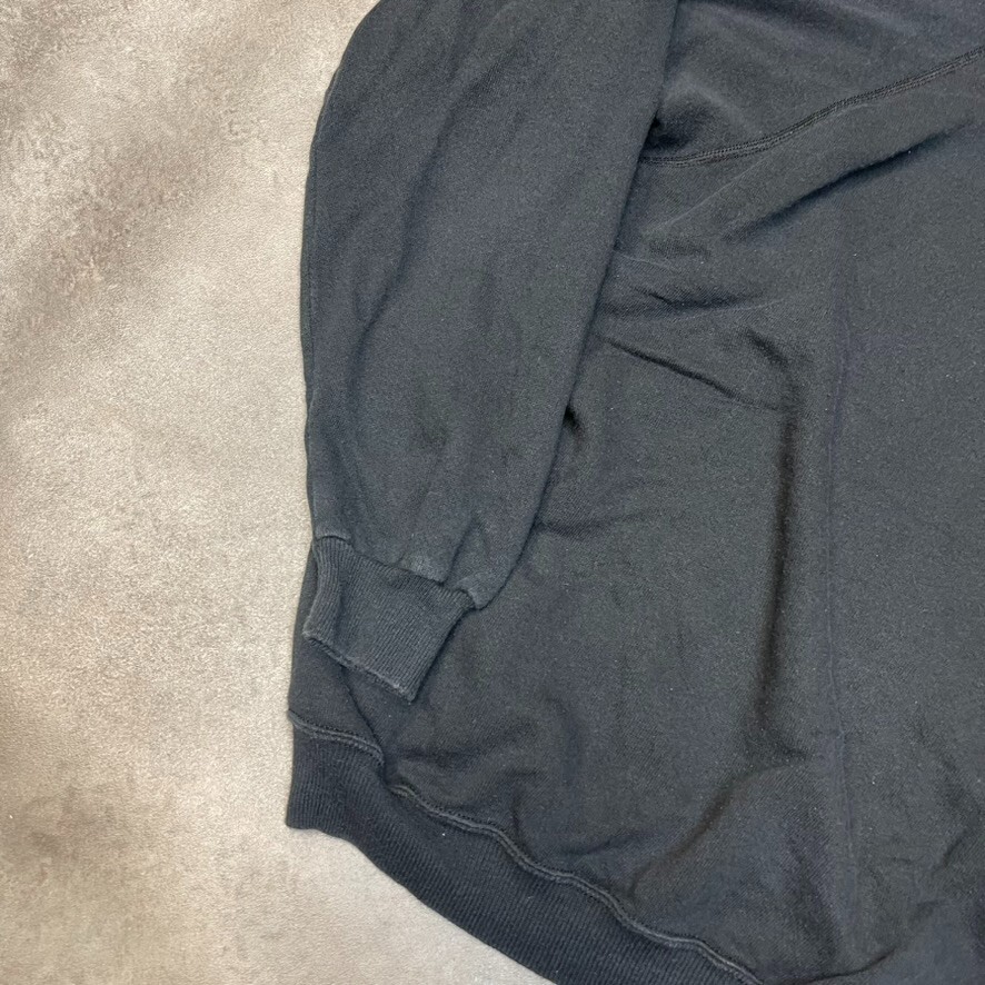 Hanes Herway Sweatshirt Womens Medium Pull Over Blank Y2K Jumper, Black image 6
