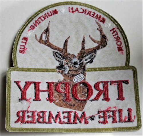 Vtg Life Member North American Hunting Club Trophy LG Back Patch Nos New 1990s - Picture 2 of 2