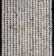 3X2MM RAINBOW MOONSTONE GEMSTONE RONDELLE MICRO FACETED LOOSE BEADS 15.5"