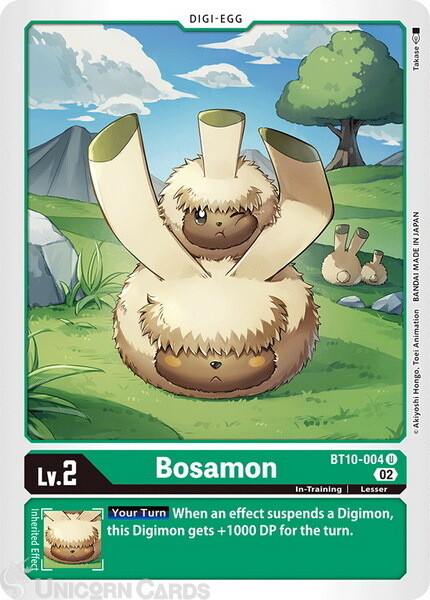 BT10-004 Bosamon Uncommon Mint Digimon Card