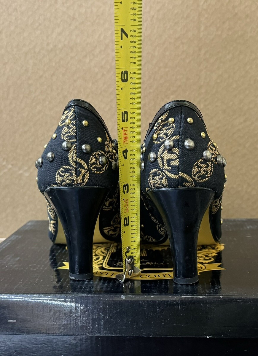Miss Tina Womens Size 6 M Taste of Couture Black w/ Gold