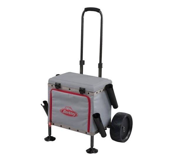 berkley beach fishing cart Mighty Max | Compact Outdoor Cart/Wagon - Ice Chest Dolly, Cooler Caddy Wheels Included rod holders can be used for fishing rods berkley beach fishing cart Fishing