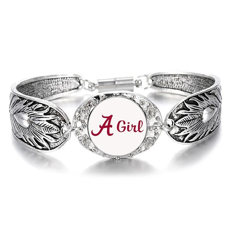 Alabama Crimson Tide Mujer 925 Plata Esterlina Collar Pulsera Conjunto de Regalo D3D19 Foto 3 de 4