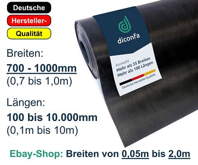 Gummimatte Feinriefenmatte 3mm - 0,7m 0,8m 0,9m 1,0m breit Rillenmatte Meterware