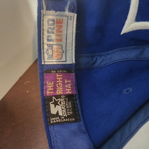 Vintage Starter Indianapolis Colts Hat NFL Pro Line Cap Retro 2 Big Diamonds - Picture 10 of 10
