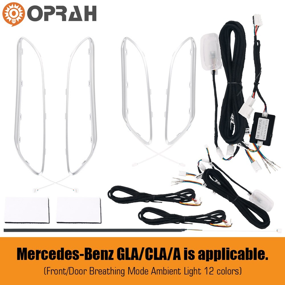 12-Color Breathing Ambient Light for Mercedes CLA/GLA/A W117/W156/W176 Models