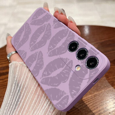 For Samsung Galaxy A55 A15 A16 A05S S24 FE S25 Ultra Slim Lip Printed Case Cover