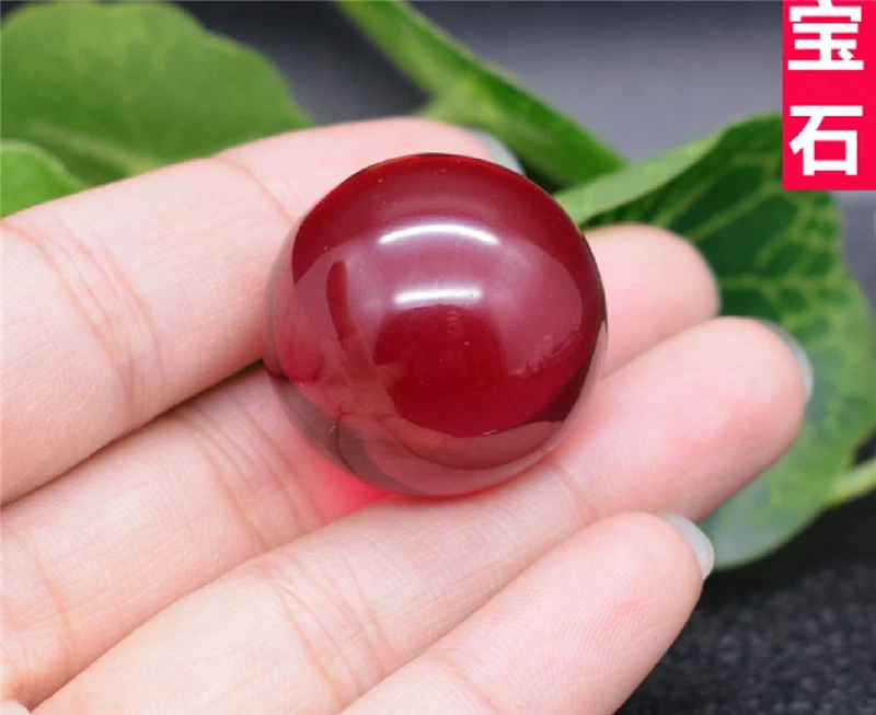 Top Quality Round Bead Pigeon Blood Red Corundum Ruby Lab-Created AAAA+Loose Gem - Image 3 of 4