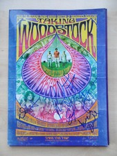 Taking Woodstock "Ang Lee" autographs signed A4 press kit Cannes 