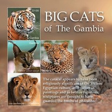 Product Image: Gambia 2020 - Tiger Big Cats Animals - Sheet of 4 Stamps - Scott #3880 - MNH