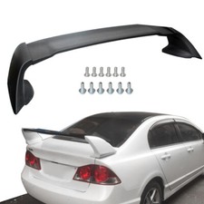 Fits 2012-2015 Honda Civic 4dr Sedan Mugen Black Primed Rear Trunk Spoiler Wing Fits 2012-2015 Honda Civic 4dr Sedan Mugen Black Primed Rear Trunk Spoiler Wing