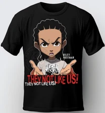 RILEY T-SHIRT. BLACK TEE. THEY NOT LIKE US. BLACK HISTORY MONTH. BOONDOCKS TEE