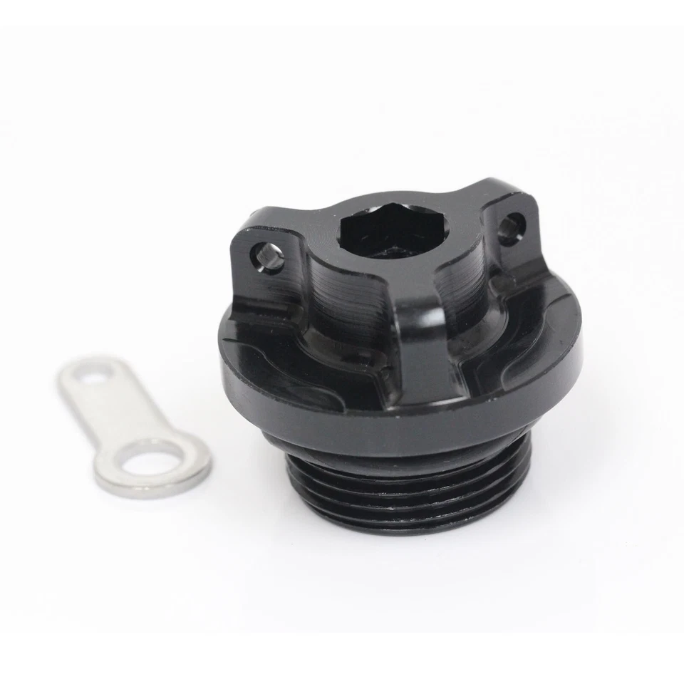 Tapa de llenado de aceite CNC Racing negra para Kawasaki Versys 1000 Z900 Z650 2017-23 22 21 Foto 2 de 4