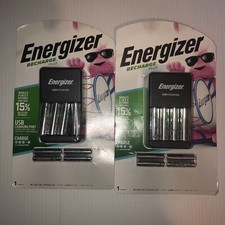 Energizer Recharge Plus USB Charging Port with 4 AA and 4 AAA Batteries two .