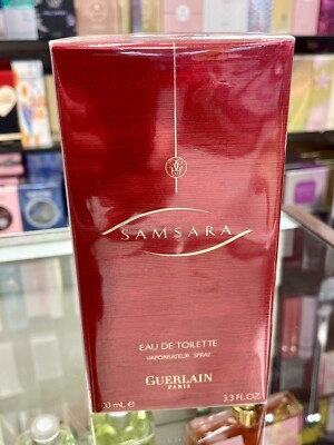 GUERLAIN SAMSARA EDT 100 ml 3.4 oz Spray RARE HTF Red Bottle GUERLAIN SAMSARA EDT 100 ml 3.4 oz Spray RARE HTF Red Bottle