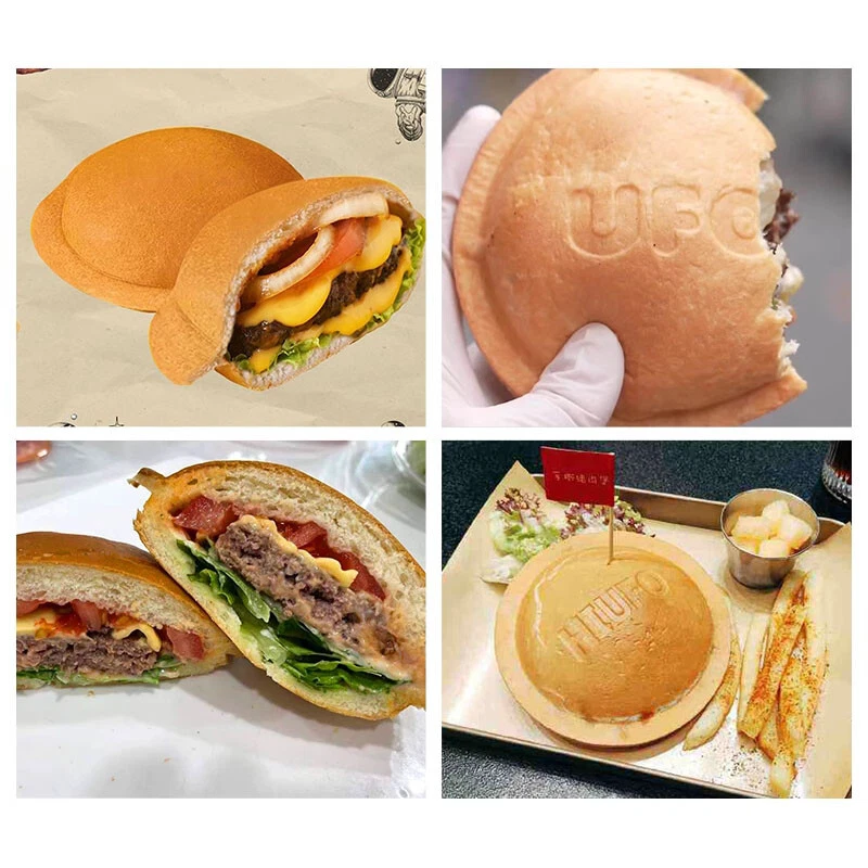 Ice Cream Burger UFO Burger Panini Maker Machine Waffle Press Machine - Image 3 of 4