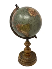 Studio Decor Heritage Home Desk Tabletop Globe W/ Wooden Stand