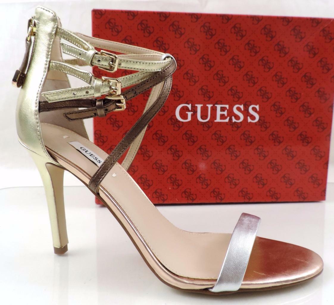 guess shoes silver heels